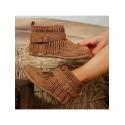 Hollow-out Pure Color Round Toe Boots