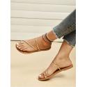 Solid Color Pure Color Round Toe Slippers