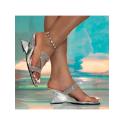Rhinestone Transparent Chunky Heels