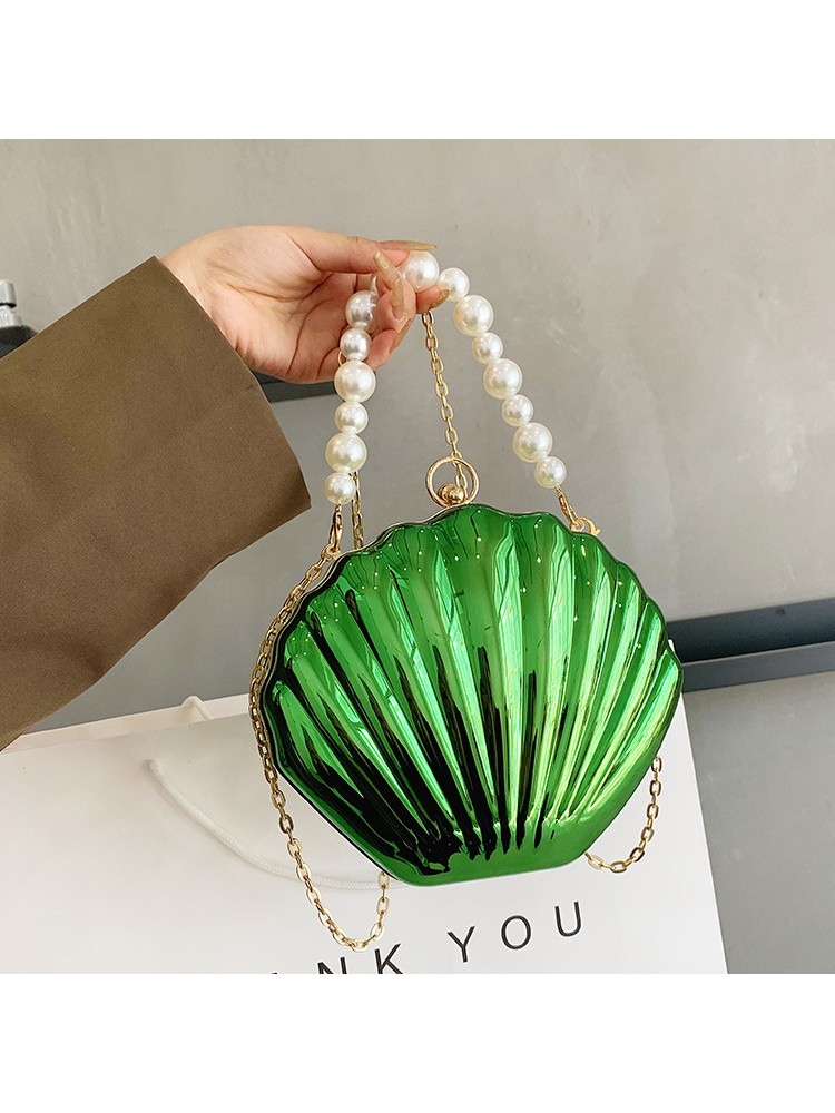 Chain Shell Acrylic Satchels