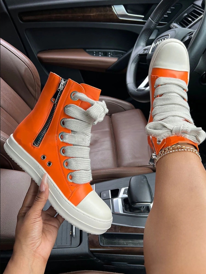 Tie-wrap Colorblock Leisure Boots